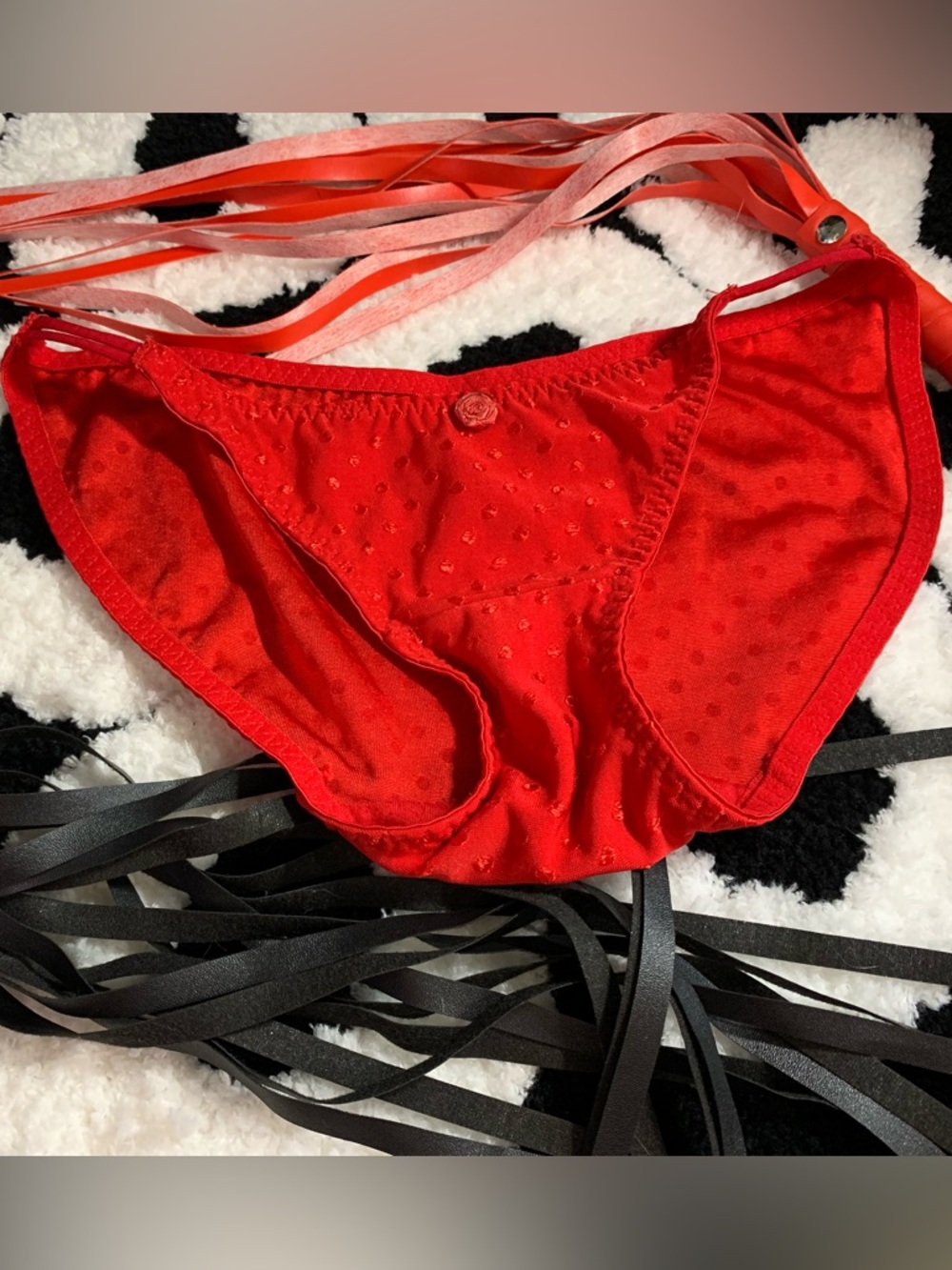 Frederick's of Hollywood Red Dot Bikini Panty